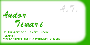 andor timari business card